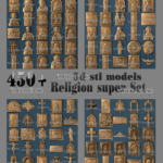 3d stl modelli 200+ pezzi religione angeli catalocismo set per router di cnc artcam aspire vcarve pro