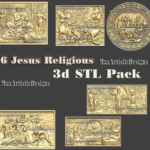6 Modello Gesù Religioso 3d STL per router CNC Stampante 3D formato STL Artcam aspire