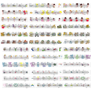 Plus de 3500 fichiers de motifs de broderie pour bébés animaux au format pes à télécharger