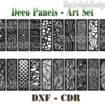 19+ panneaux vectoriels dxf cdr "gemotrical abstract" et cadres de plantes art fichiers coupés testés cnc pour le téléchargement de découpe laser plasma et routeur