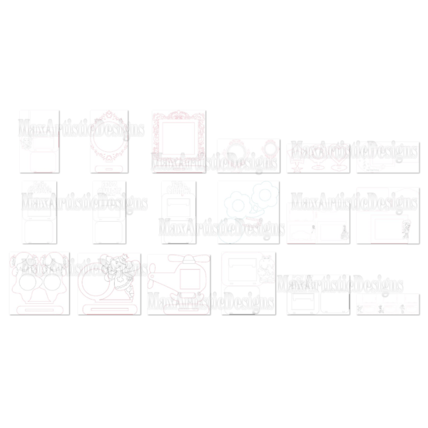 292x marcos de retrato svg cnc vectores paquete para fiestas plasma, corte láser, descarga de enrutadores cnc