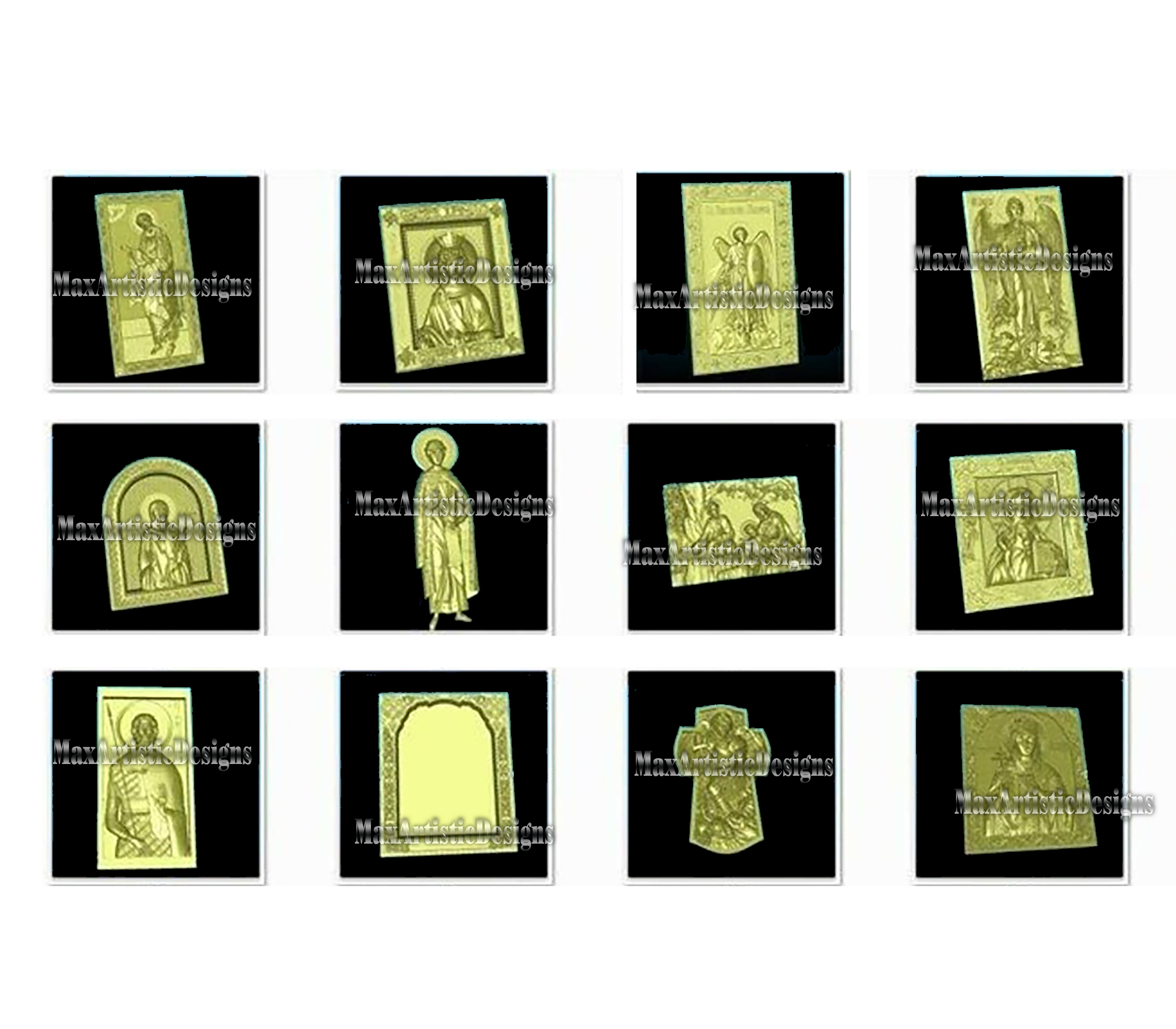 Oltre 450 modelli stl 3d – set di icone di religione per router cnc artcam aspire cut3d vcarve router cnc