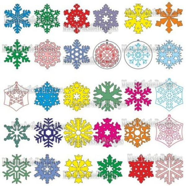 Más de 70 archivos vectoriales cnc "juguetes de Navidad, santa, copo de nieve" para máquina de corte por láser, enrutador cnc, plasma en formatos de archivo dxf cdr