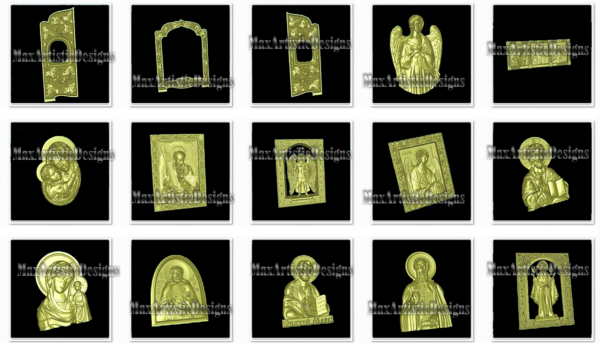 Oltre 450 modelli stl 3d - set di icone di religione per router cnc artcam aspire cut3d vcarve router cnc