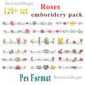 Más de 120 patrones de bordado de rosas Diseños de bordado a máquina