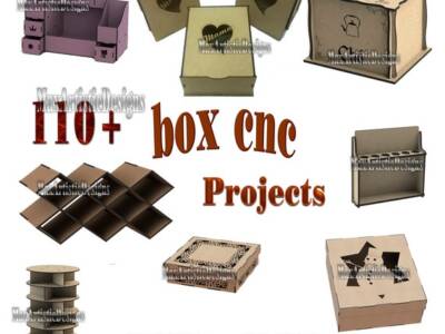 110+ scatole di scatole di vettori cnc pack in dxf cdr formati di file eps progetto per piano di legno per router cnc tagliati al laser