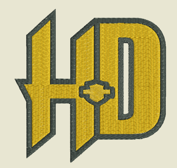 Motif de broderie logo Harley Davidson en pes hus sew 14 pcs