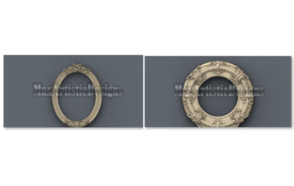 13+ modelli 3d per rilievo stl in "cornici rotonde stl" per macchine da stampa 3d download digitale
