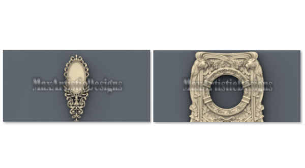 13+ modelli 3d per rilievo stl in "cornici rotonde stl" per macchine da stampa 3d download digitale