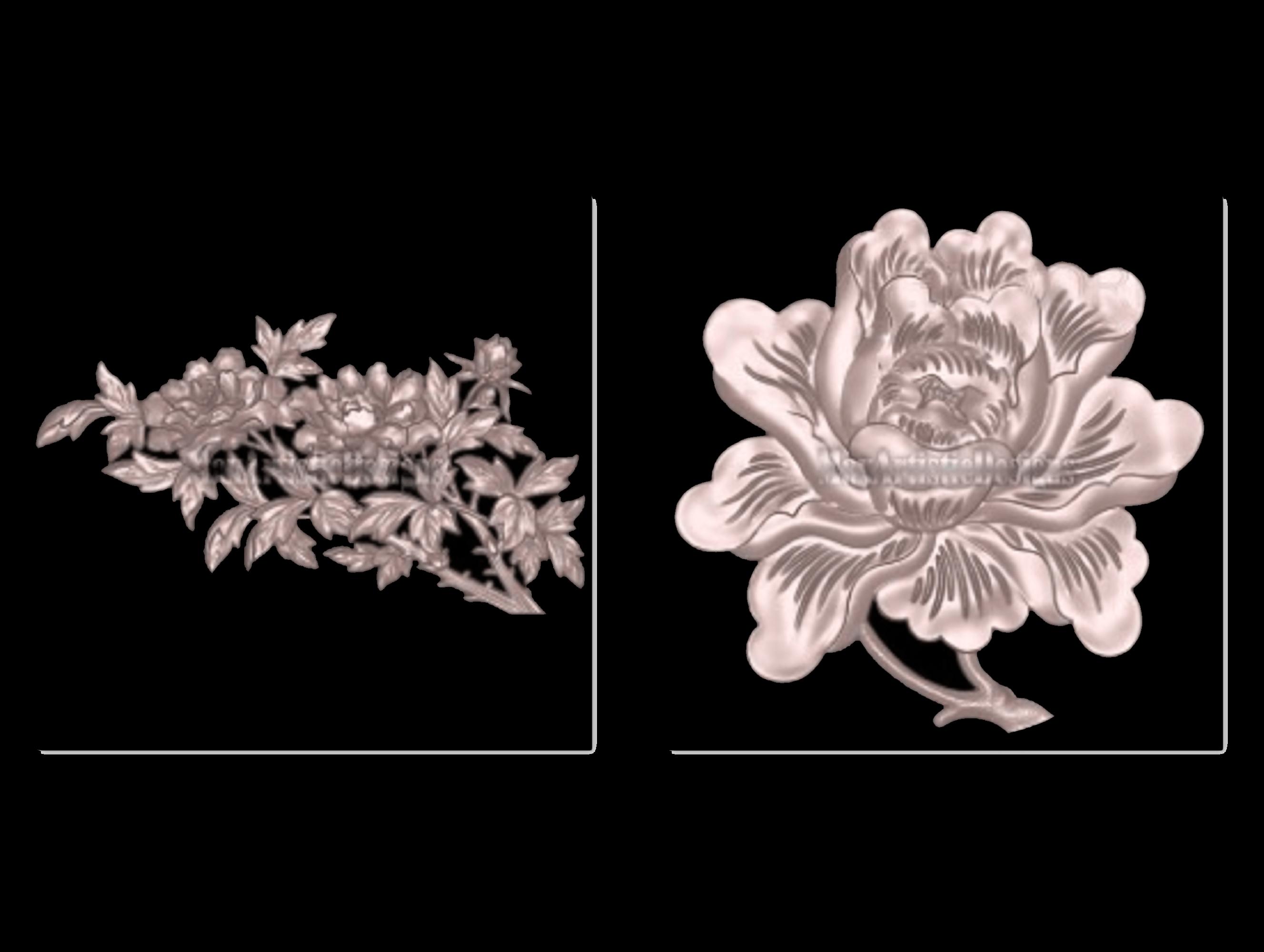 Más de 17 modelos 3d de rosas y flores para relieve stl, enrutador cnc, aspire, descarga digital de impresora 3d