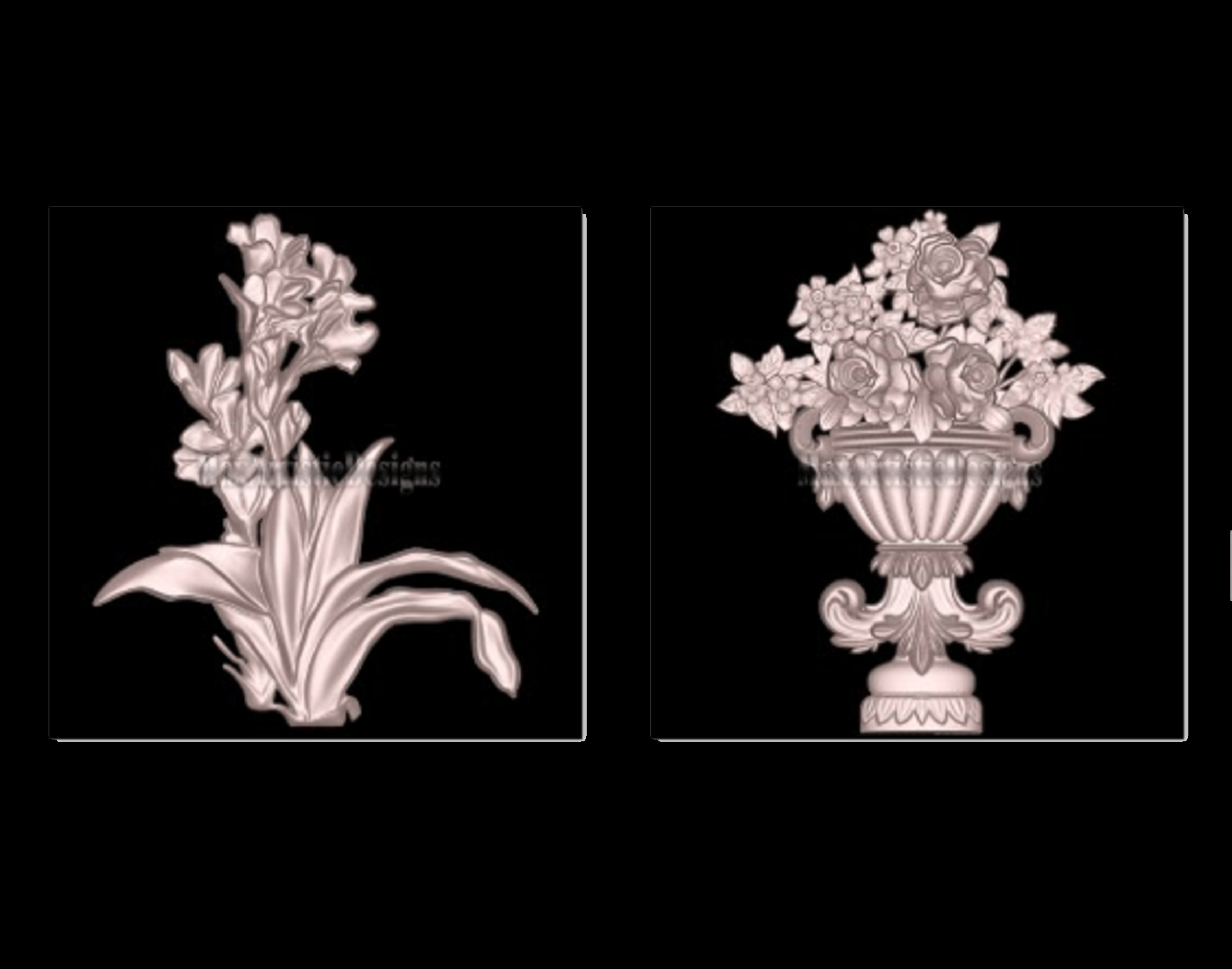 17+ 3d models of roses and flowers for stl relief, cnc router, aspire, 3d printer digital download