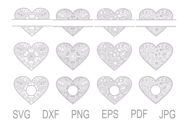 Más de 10 vectores cnc de corazón para corte láser cnc de plasma en formato svg dxf eps descarga digital