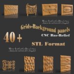 40+ background/grid panels for fabrication in stl format for cnc router artcam aspire