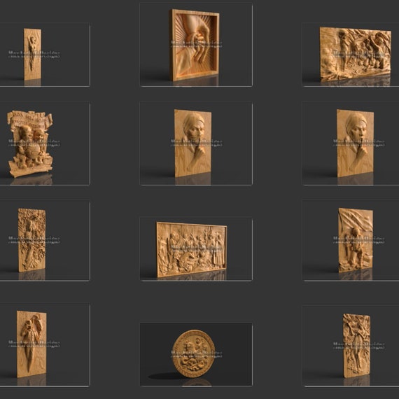 54 3d stl Paneles de diversidad humana civilizaciones/histórico para enrutador cnc grabado en bajorrelieve