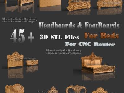 46 têtes de lit 3d stl/pieds de lit fichiers 3d stl pour routeur cnc/imprimantes 3d