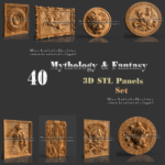 42 panneaux 3d mystiques/mythologiques pour routeurs cnc bas-relief travail du bois téléchargement